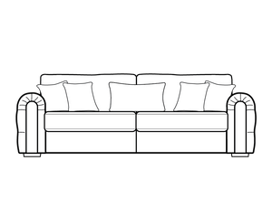 4 Seater (L248cm x D95cm x H85cm)
