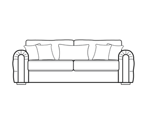 3 Seater (L226cm x D95cm x H85cm)