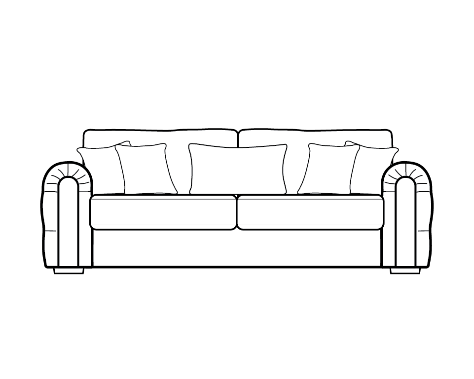 Charles Chesterfield Sofa Range 3 Seater - Home Store Living