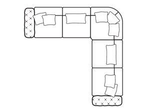2C2 Full Corner Sofa (L287cm x D287cm x H85cm)