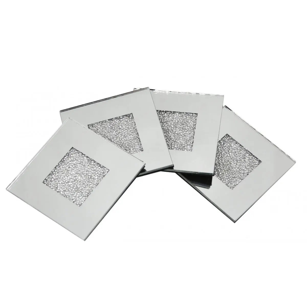 Milano Square Diamante Mirrored Coasters (Set of 4) CIMC