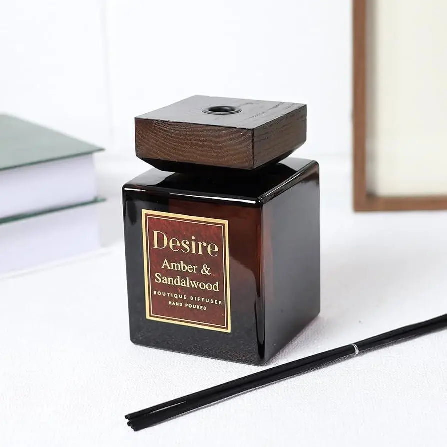 1000ml Desire Amber & Sandalwood Hand Poured Diffuser Home Store Living