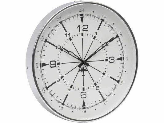 Nickel Aviator Wall Clock Small Home Store Living