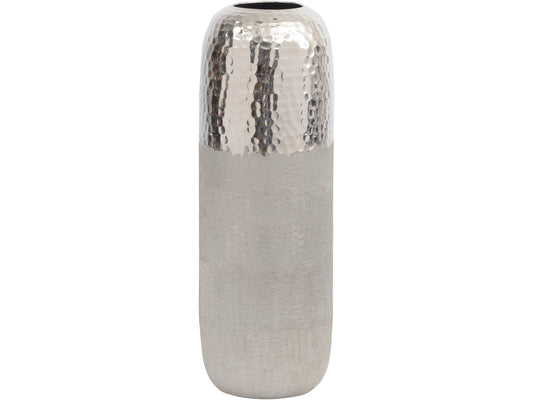 Fuse Hammered and Brushed Large Vase in Silver Finish Home Store Living