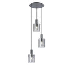 Brandon Ripple 49.5cm Round Pendant, 3 Light Adjustable E27 Home Store Living