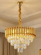 Golden Aluminium Crystal Ceiling Light China