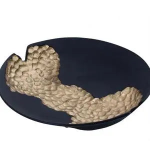 Black & Gold Textured Dish Home Store Living