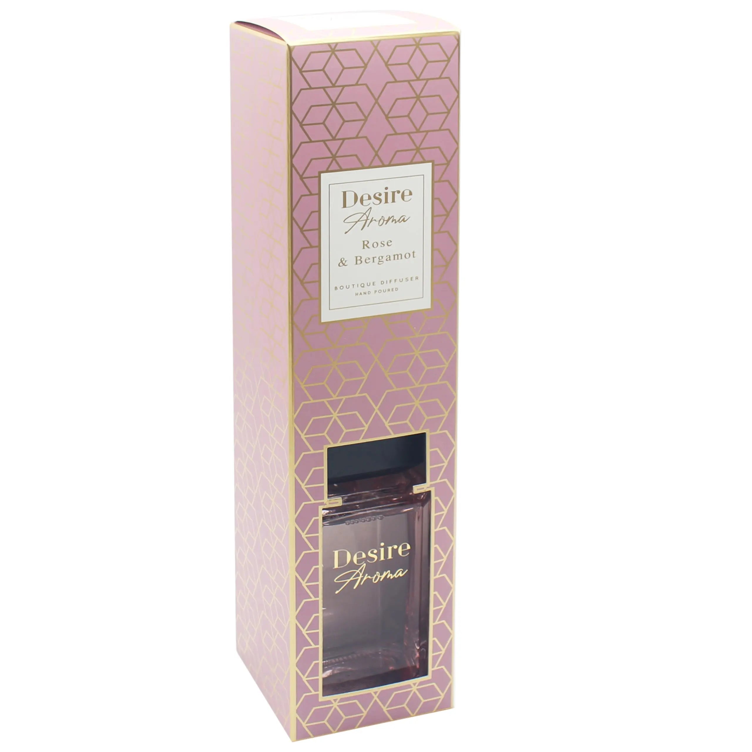 Desire Aroma Rose & Bergamot 1000ml Reed Diffuser Lesser & Pavey Ltd