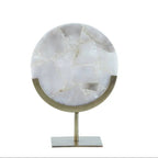 Ornament on base 25x10x35 cm GOUYA grey agate+antique bronze Light and Living