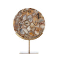 Ornament on base 35x12x50 cm GOUYA yellow agate+antiq bronz Light and Living