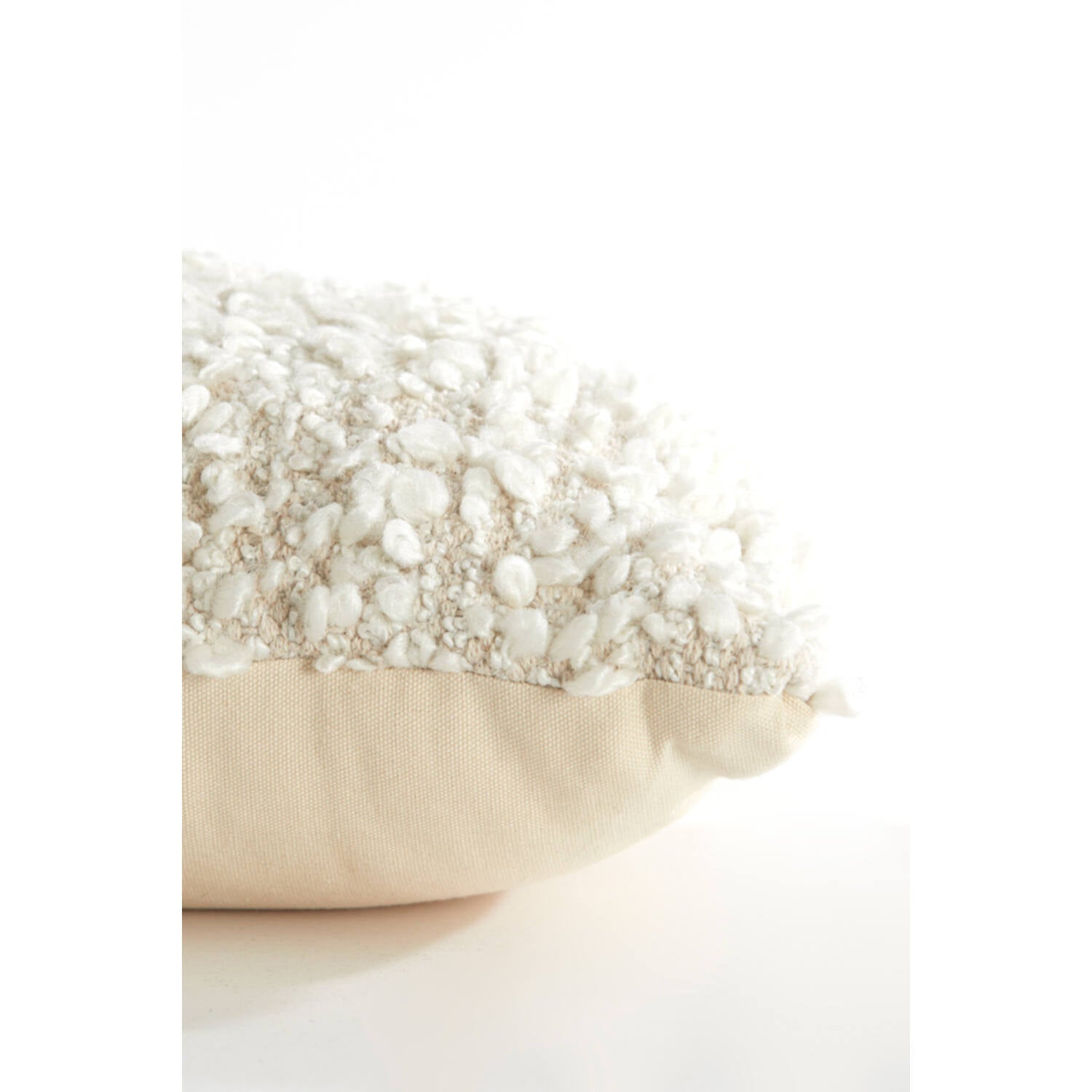 Rectangular Humada Natural Boucle Cushion