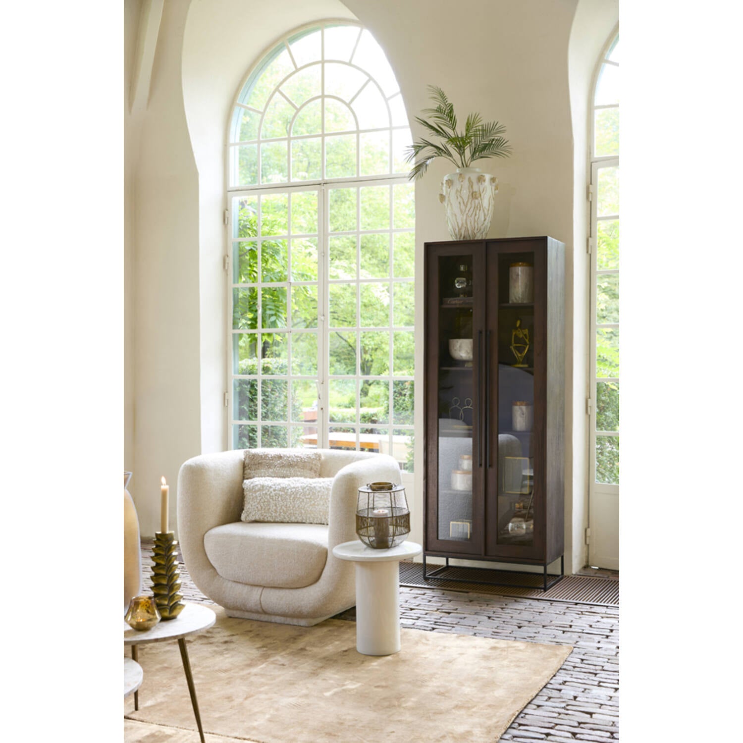 Rectangular Humada Natural Boucle Cushion