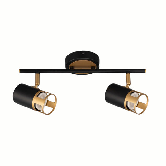 Sofia 2 Light Linear Bar Spotlight in Black / Painted Gold Home Store Living