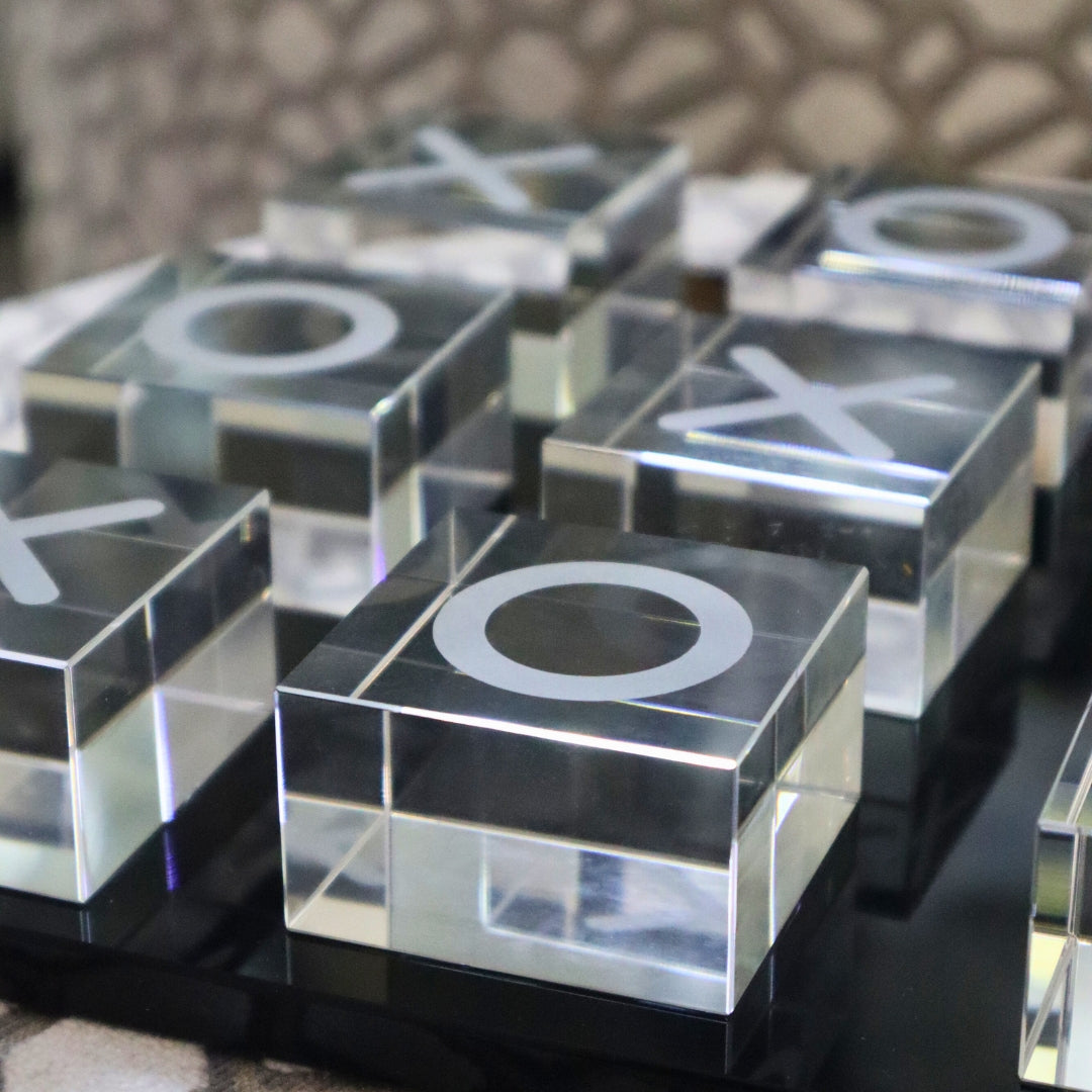 Crystal Tic-Tac-Toe Decorative Game Board 23cm Ivan