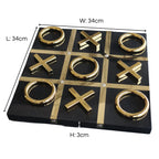 Black & Gold Tic-Tac-Toe Game Ornament Ivan