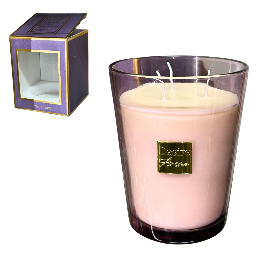 900g Warm Linen Scented Candle Lesser & Pavey Ltd