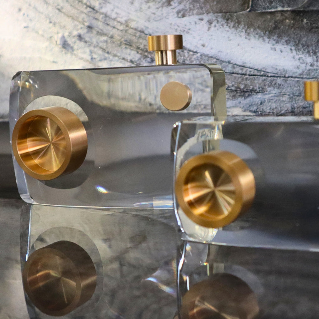 Crystal Glass Retro Camera Decorative Ornament 13cm Ivan