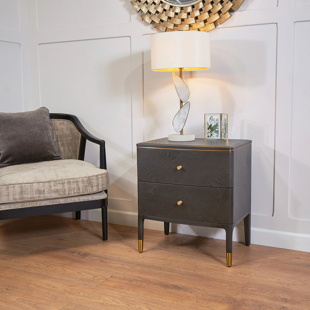 Marlow 2 Drawer Side Table RV Astley