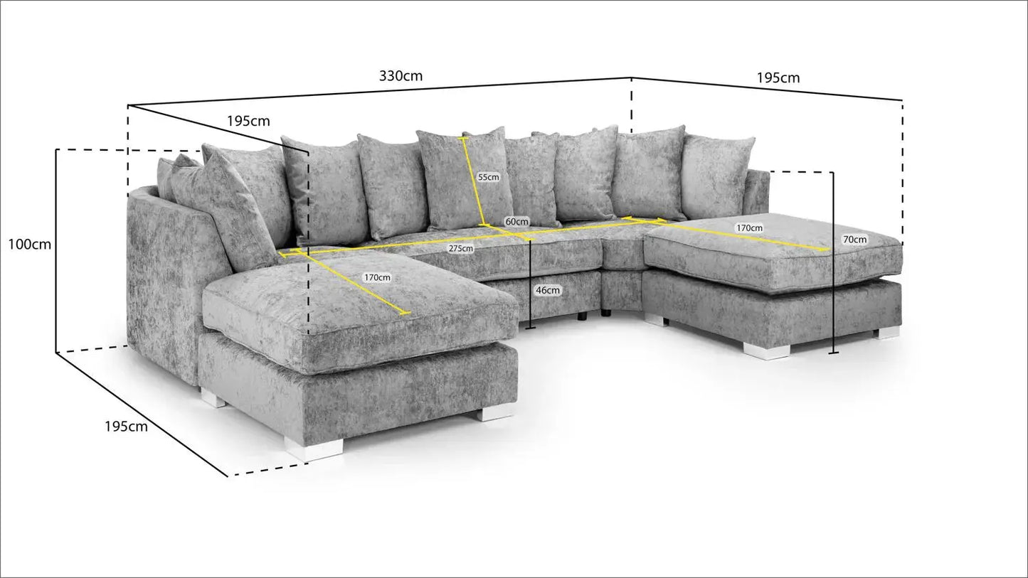 Bishop Scatterback U Shaped Corner Sofa Home Store Living