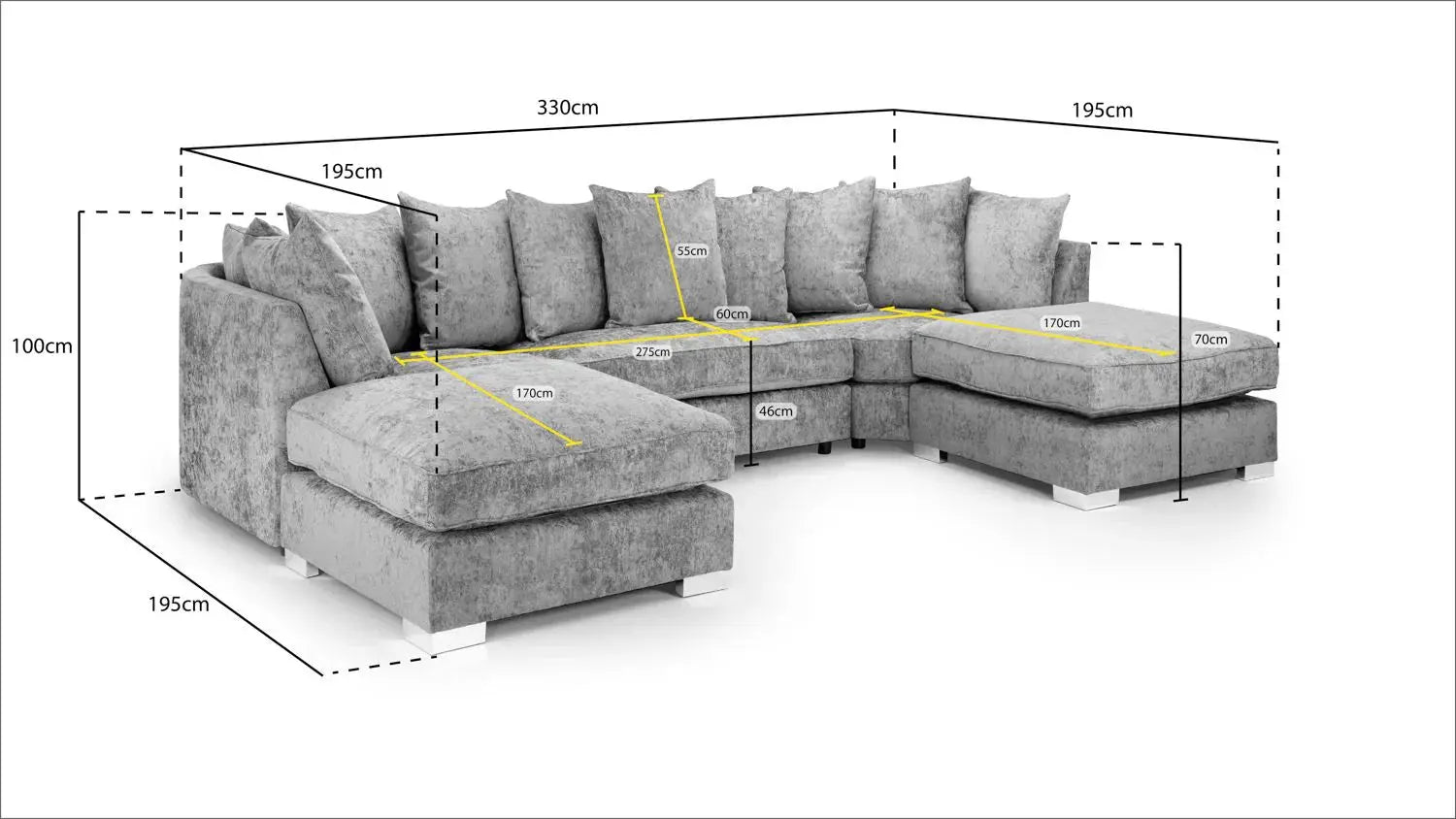 Bishop Scatterback U Shaped Corner Sofa Home Store Living