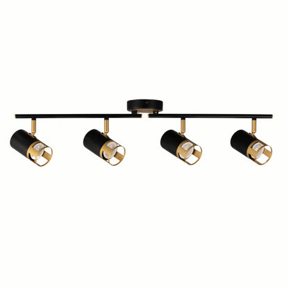 Sofia 4 Light Linear Bar Spotlight GU10, Black / Painted Gold Home Store Living