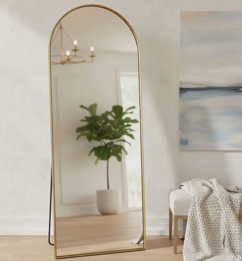 900- Gold Arch Metal Mirror 60x165cm RN Style