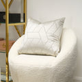 Hades Geometric Patterned Jacquard Polyester Filled Cushion riva home