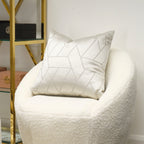 Hades Geometric Patterned Jacquard Polyester Filled Cushion riva home