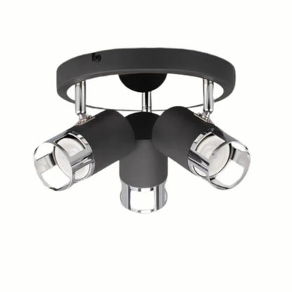 Sofia 3 Light Round Spotlight GU10, Graphite / Polished Chrome Home Store Living