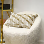 Delano Jacquard Velvet Ivory/ Taupe Cushion riva home