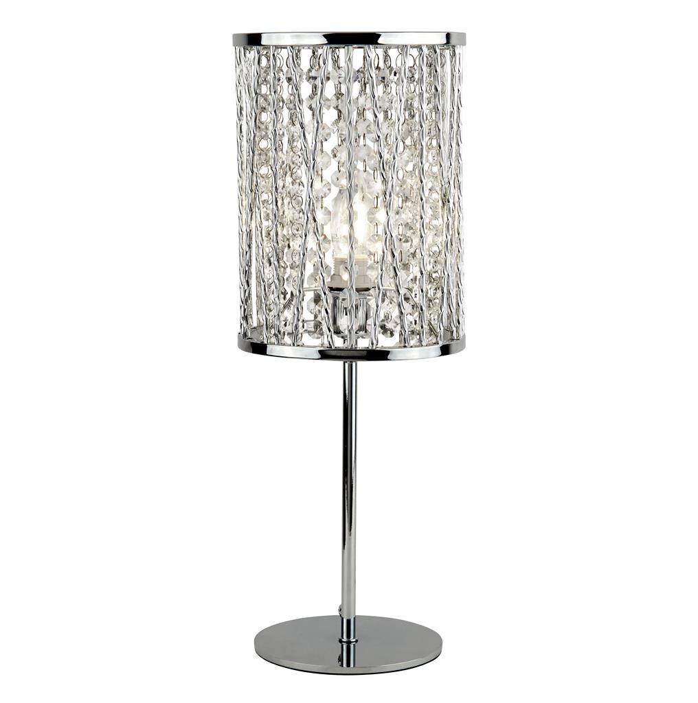 Elizabeth Chrome & Crystal Table Lamp Home Store Living