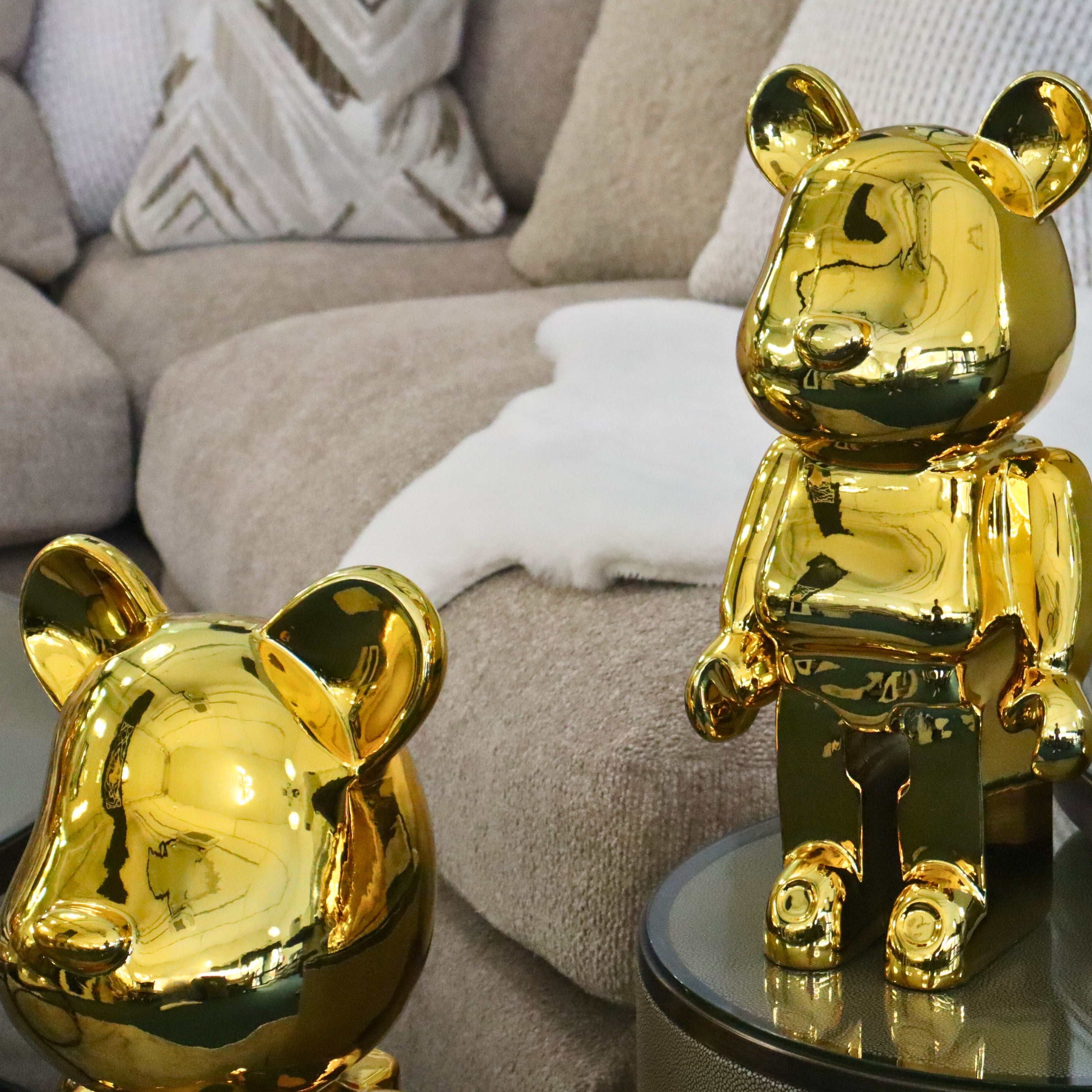 Small Gold Standing Bear 40cm Ivan