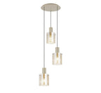 Brandon Ripple 49.5cm Round Pendant, 3 Light Adjustable E27 Home Store Living