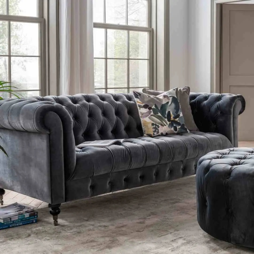 Darby Grey Velvet Sofa Range Home Store Living