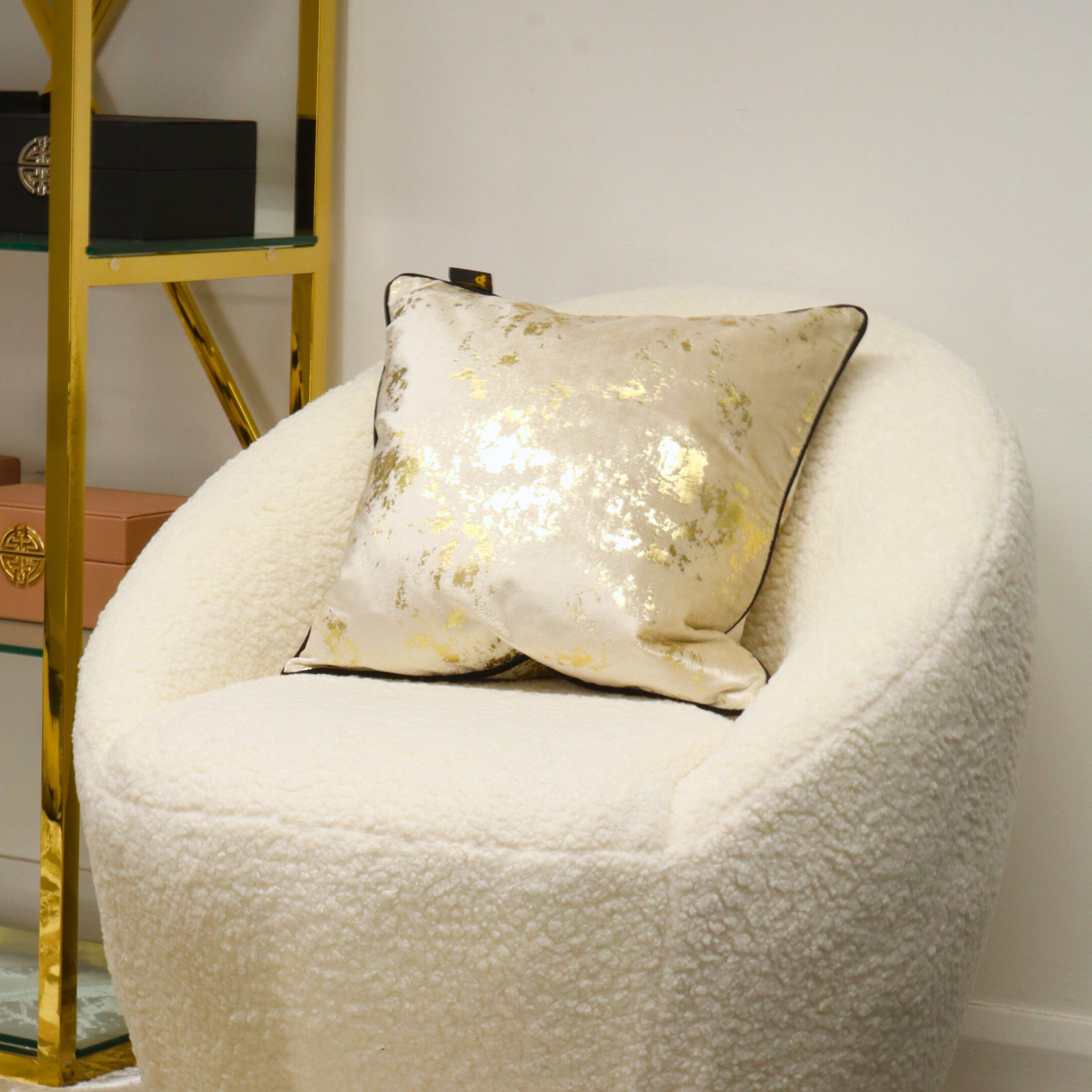 Small Spoilt Rotton Gold Cushion malini