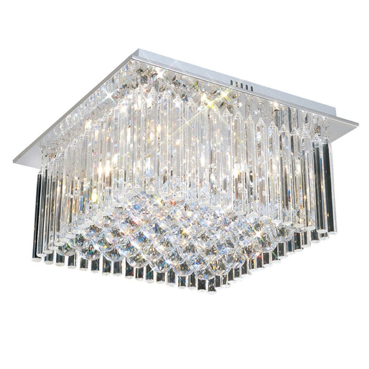 Quad 5 Light Crystal Flush Ceiling Light - Home Store Living