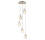 Brandon Ripple 66cm Round Pendant, 5 Light Adjustable E27 Home Store Living