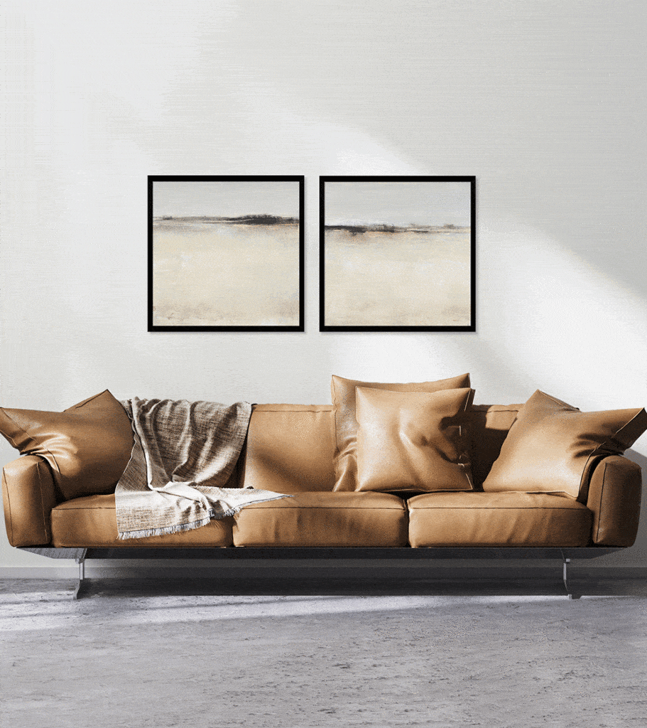 Embellished Subtle Scape II [Black Frame] Wall Art Home Store Living