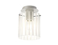 Brandon Ripple 21cm Round Ceiling Flush, 1 Light Flush Fitting E27 — Grey / Gloss White