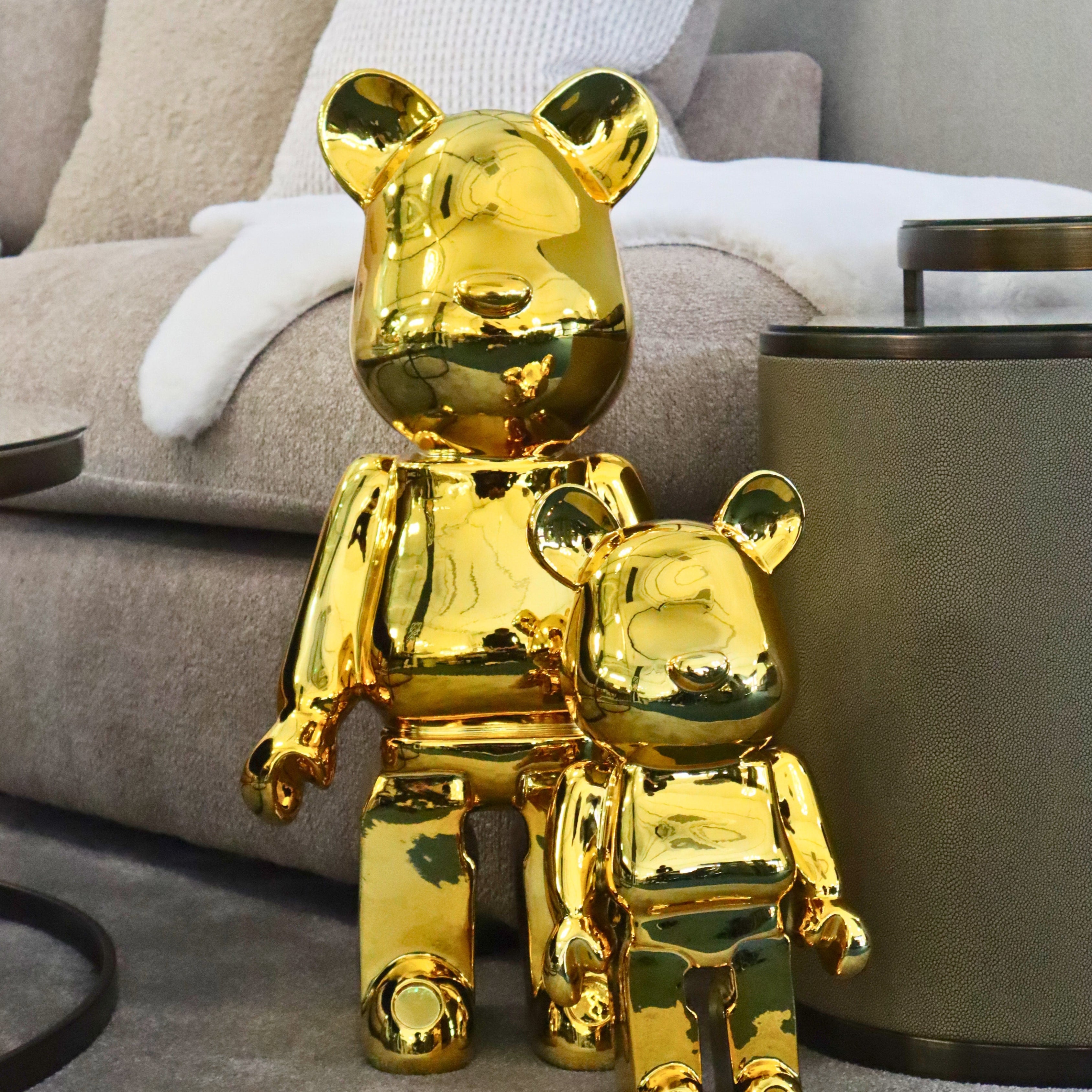 Large Gold Standing Bear 68cm Ivan