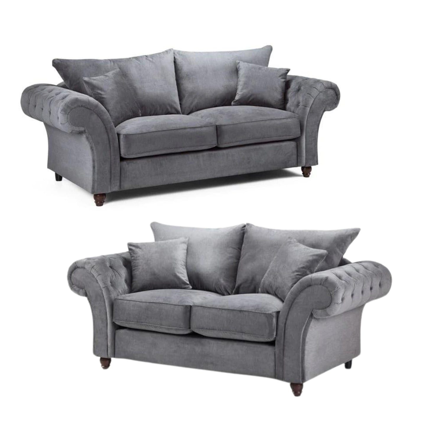 Windsor Fullback Sofa (3+2 Set) Grey Home Store Living