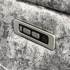 FIRST DRAFT Cheshire Electric Recliner Corner Sofa in Resilient Grey Velvet Fabric Home Store Living