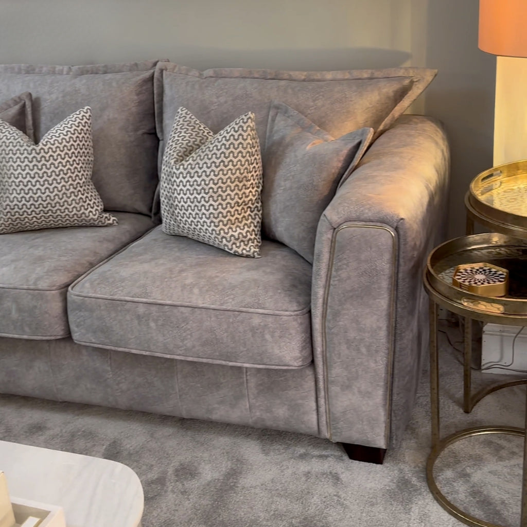 Sienna Low Pile Velvet 2+3 Seater Sofa Set