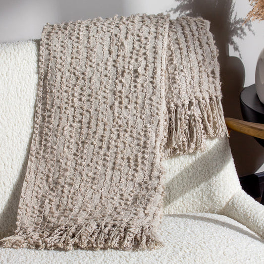 Arvo Woven Tasselled Throw Feather Home Store Living