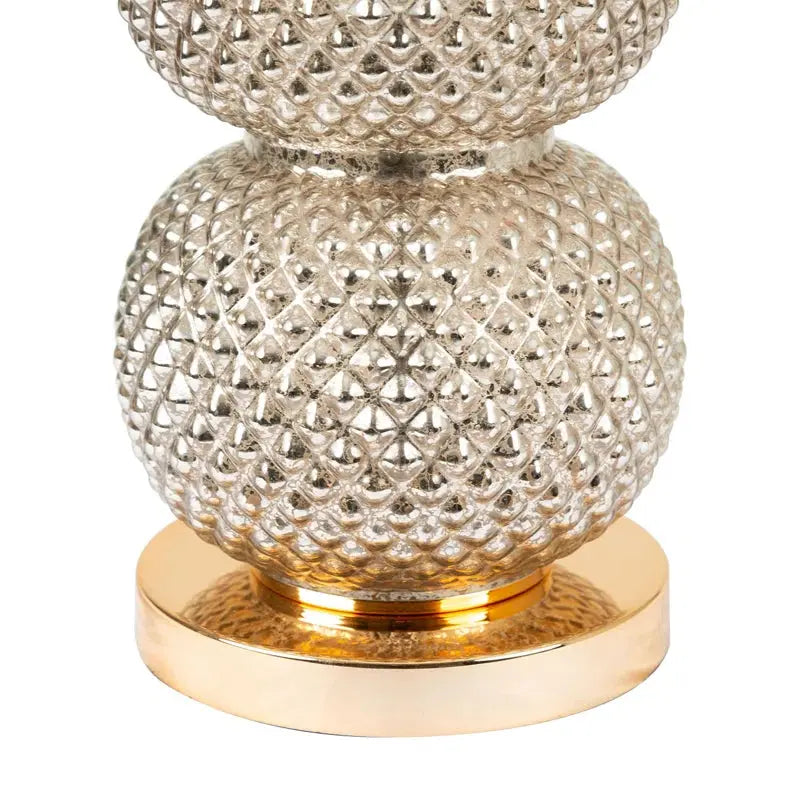 Bubble Table Lamp with Glass Base & Linen Shade - Home Store Living