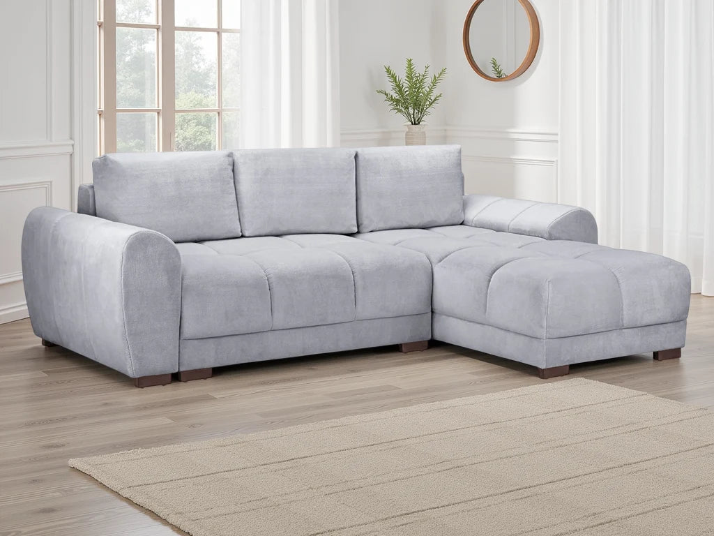 Azzuro Plush Velvet Universal Corner Sofabed Honeypot