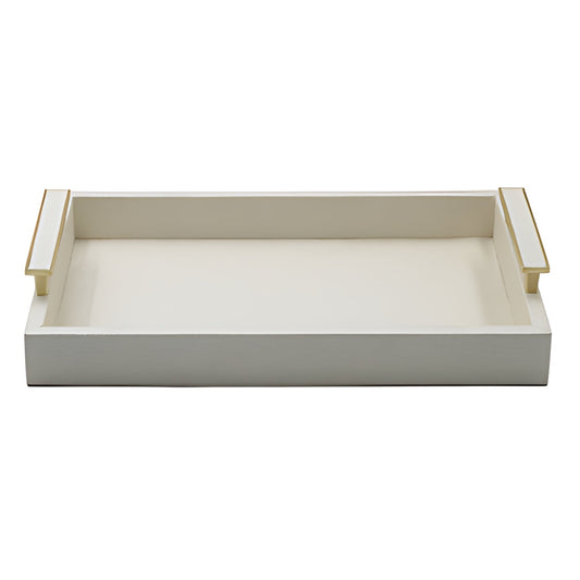 Cream & Gold Premium Leather Tray Home Store Living