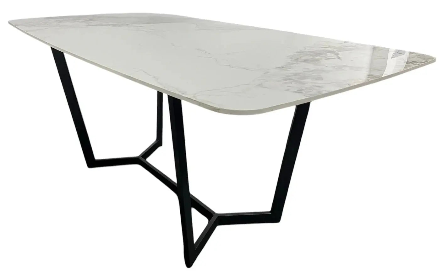 Jessica 1.8m Kasi Gold Ceramic Dining Table AWS TRADING LTD