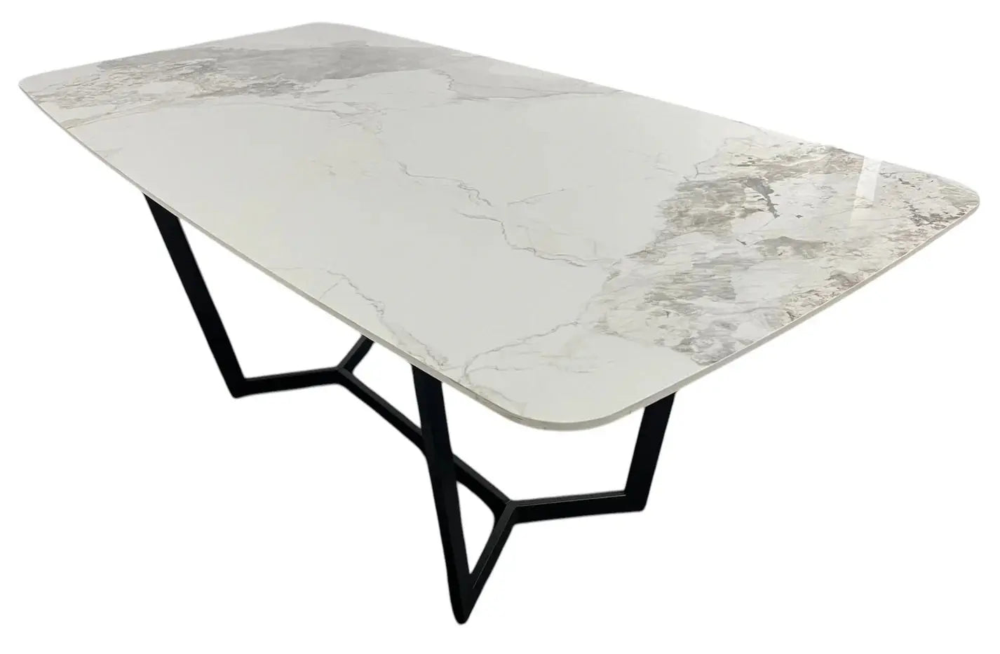 Jessica 1.8m Kasi Gold Ceramic Dining Table AWS TRADING LTD