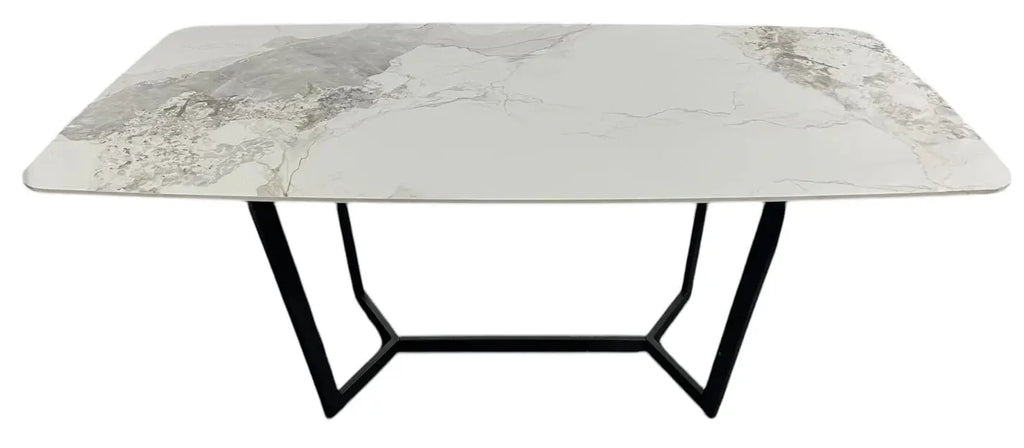 Jessica 1.8m Kasi Gold Ceramic Dining Table AWS TRADING LTD